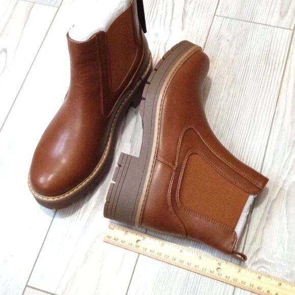 (S-FA340) Hawkwell Women's Slip On Chunky Heel Ankle Chelsea Boot Sz 9 - Picture 4 of 12